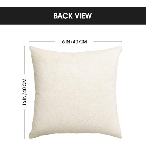 AVOIN colorlife Christmas Trees Snowflake Throw Pillow Cover, 16 x 16 Inch Winter Holiday Cushion Case Decoration for Sofa Couch