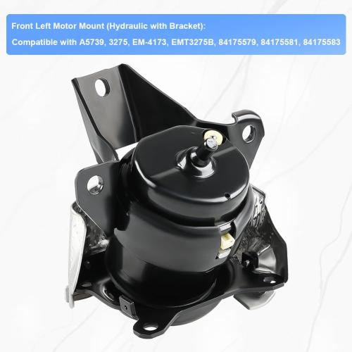JDMON Front Left Engine Motor Mounts Replacement for 2015-2019 Chevy Silverado 1500, Suburban, Tahoe 2014 -2018 GMC Sierra 1500 4.3L, 5.3L, 6.2L Compatible with A5739, 84175579, 84175581, 84175583