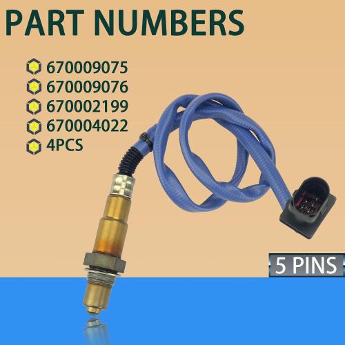 4 Pcs Upstream Downstream O2 Sensor for Maserati 3.0 3.8 Turbo 14-20