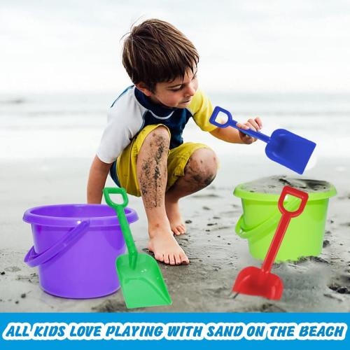 12 Pack Sand Buckets and Shovels for Kids 7.48 Inches | Beach and Sand Toys at The Beach | Use for Sand Molds at The Sandbox -12 Pail and 12 Shovel Set