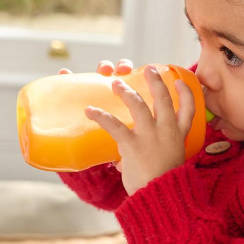 Tommee Tippee Sportee Water Bottle, for 12m , 10oz, Pack of 3 Non-Spill Sippy Cups for Toddlers, Orange, Green and Blue, with Bite-Resistant Spout, Easy-Hold and BPA Free | for 12m , Non-Spill, Sippy Cups, for Toddlers, Easy-Hold