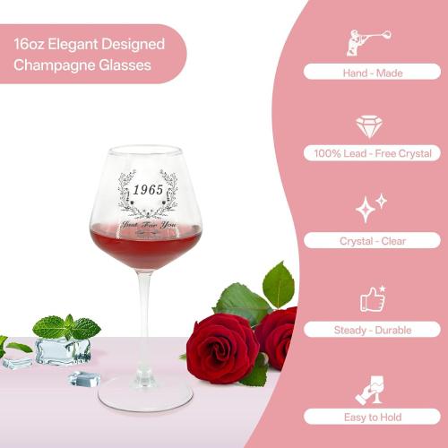 JWEX 60th Birthday Gifts Women, 60TH Birthday Gifts for Her, 60th Anniversary for Friends, Daughter, Sister Mom - Turning 60 Present