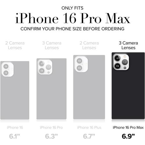 FLAUNT Official Square Protective Case - Compatible with iPhone 16 Pro Max - Compatible with MagSafe & Wireless Charging - Drop-Tested & Shockproof - (Rainbow Confetti Tortoise Shell)
