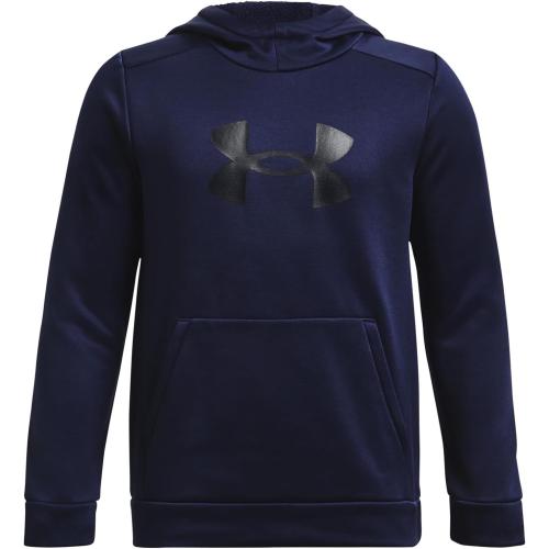 Under Armour Boys' Armour Fleece Big Logo Hoodie. Youth medium/ Navy blue