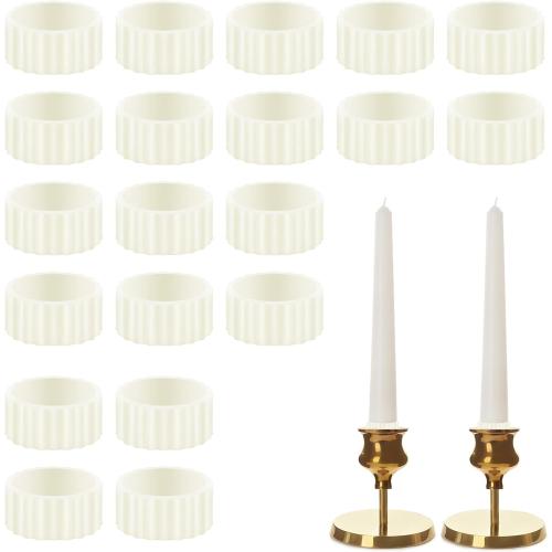 20PCS Rubber Candle Grippers, Grips Inserts for Taper Candles Holder Rubber Rings for Upright