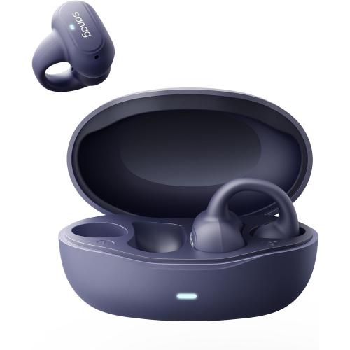 Sanag Wireless Earbuds Bluetooth 5.3 Headphones with Charging Case, Open Ear Headphones with, BLACK