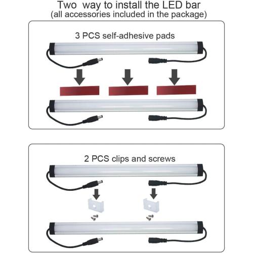 Litever Kitchen Under Cabinet LED Lighting Kit Plug-in, Super Bright, 6 PCS 12 Inches Light Bars, Daylight White, 31W 2000 Lumen, Perfect for Kitchen Cabinet Counter Shelf-(6 Bars Kit-5000K)