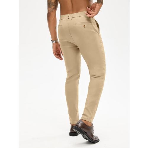 Size 32 ... Men's Slim Fit Stretch Dress Pants Skinny Tapered Suit Trousers with Expandable Waist