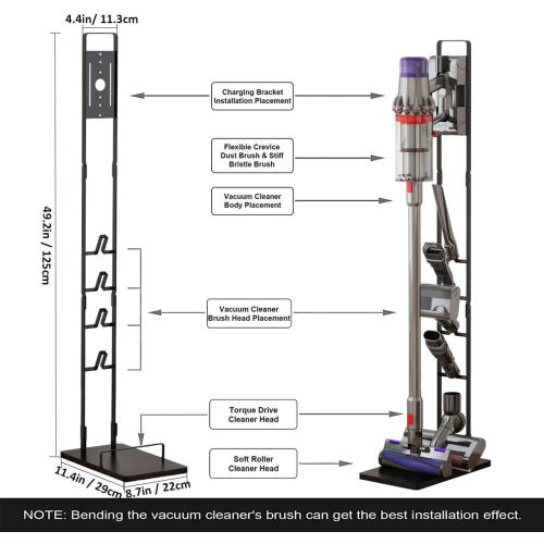 Foho Vacuum Stand, Storage Bracket Stand Holder, Stable Vacuum Stand Compatible with Dyson V15 V11 V10 V8 V7 V6 Handheld Cordless Vacuum Cleaners & Accessories & Attachments