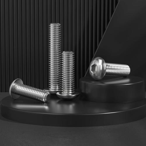 VGBUY 30Pcs 5/16-18 x 3/4 Button Head Socket Cap Bolts Screws, 304 Stainless Steel 18-8, Allen Hex Drive, Bright Finish, Fully Threaded, Hex Spanner Included