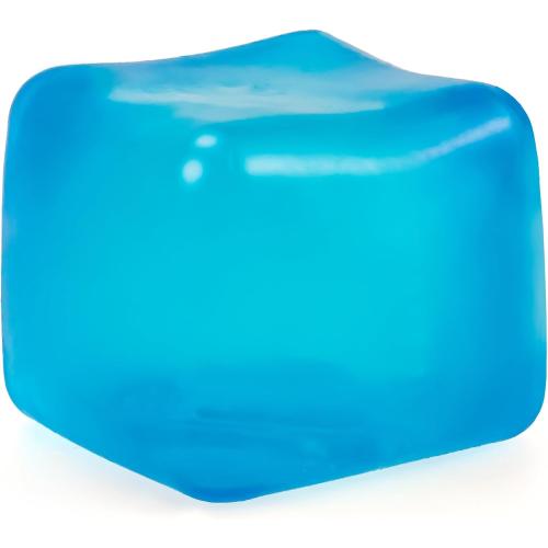 Blue Sensory Stress Cube – Squishy Toy for Kids & Adults, Calming Anxiety Relief, Fidget Stress Ball, Autism-Supportive, Soft Ice Cube Shape in Blue, 1-Pack