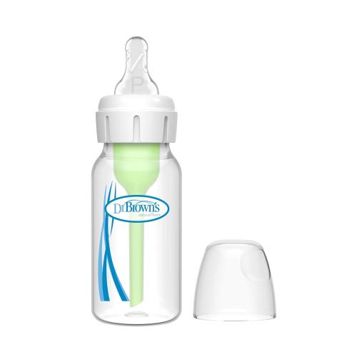 Dr. Brown's Preemie Flow Bottle Set, Anti-Colic Options  Baby Bottles with Preemie Flow and Level T Nipples, 4oz/120mL, 0m  – 3 Pack