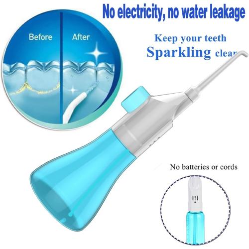 Water flossers for Teeth,Water flosser Portable for Braces,Manual Water flosser Cordless,Dental Floss for Bridges,Teeth Cleaning kit (3 Heads)