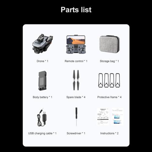 K6 Drone with 3 HD Cameras, Built in Battery, Folding Quadcopter for Age 14 and Older, Real Time View, Optical Positioning Hovering, Beauty Filter Shooting