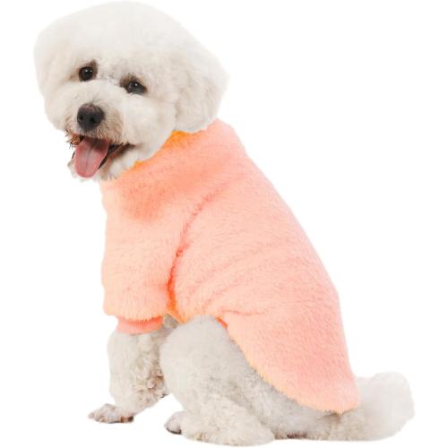 One size Dog Sweater, 3 Pack Dog Sweaters for Small Dogs, Dog Clothes for Small Dogs Girl Boy, Ultra Soft and Warm Puppy Sweater Dog Coat for Winter Christmas (S, Pink Purple Peach)