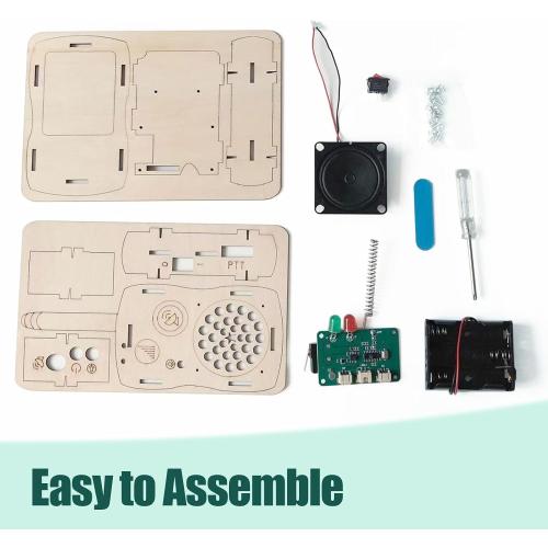 STEM Toys for Age 6-8-13 Crafts Kits Building Your Own Walkie Talkies for Kids Easter Basket Stuffers Gifts for 6 7 8 9 10 11 12 13 14  Years Old Boys Girls Teens Engineering DIY Electronics