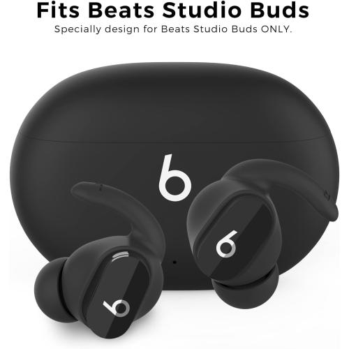 AhaStyle 3 Pairs Silicone Beats Studio Buds Ear Hooks Anti-Slip Ear Covers | Added Storage Pouch, Anti Slip, Secure Fit, Comfortable EarCover Tips Accessories Compatiable with New Beats Studio Buds 2021