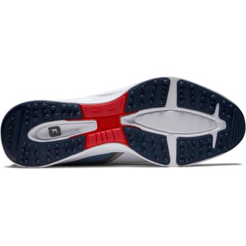FootJoy, White with Gray and Red patterns, Men's 11 FJ Fuel Golf Shoe