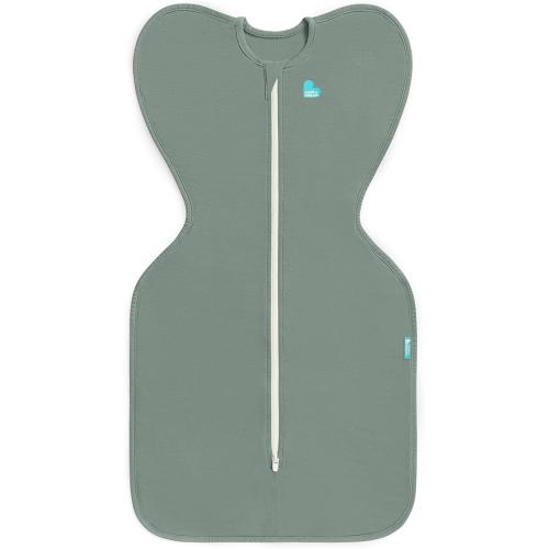 Love to Dream Swaddle Up Bamboo, Arms Up Position, Soft and Luxurious 100% Viscose from Bamboo - Wearable Blanket - 1.0 TOG - (20-24°C) Ideal for Moderate Temps, Medium 13-19lbs, Deep Olive