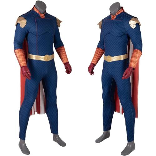 Size S...Mens Homelander Cosplay Costume, Homelander Battle Suit Antony Starr Jumpsuit Cloak Outfits for Halloween Xmas Party