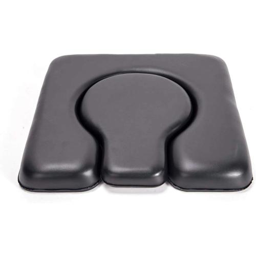 FOKER Universal PU Commode Seat Cushion, Sponge Padded Toilet Cushion for Bedside Commodes, Chair, Shower Wheelchair,C Shape, for Elderly, Handicapped or Disabled (A)