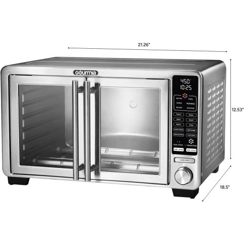 Gourmia XL Digital Air Fryer Toaster Oven with Single-Pull French Doors