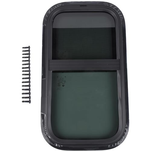 12 W x 22 H Vertical Slider RV Window Cargo Trailer with Trim Rings & Screws for Teardrop, Cargo, Horse Trailer, Marine Camper Window Replacement