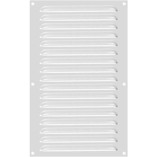 PATIKIL 16x10 Inch Aluminum Vent Cover, Screen Air Grille Ventilation Cover HVAC Louvered Grill Built-in Mesh for Home Kitchen Fireplace Bathroom Wall Ceiling, Silver
