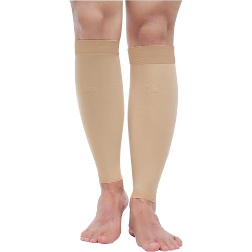 8-15 mmHg 1Pair Men and Women Wide Calf Sleeve Brace Compression Socks for Leg Support, Pain Relief