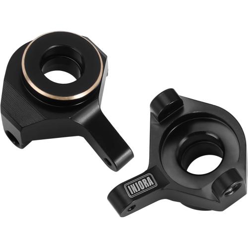 INJORA Brass Front Steering Knuckles Black RC Counterweights for 1/24 RC Crawler Axial SCX24 AX24