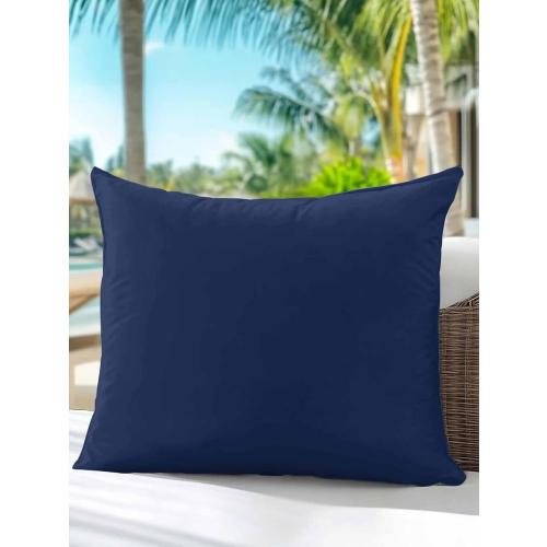 Size medium Navy Blue Outdoor Pillow Inch Pack of 1 Simple Solid Color Waterproof Throw Pillow Covers with Inserts Lumbar Cushions for Home Patio Tent Balcony Garden Sofa