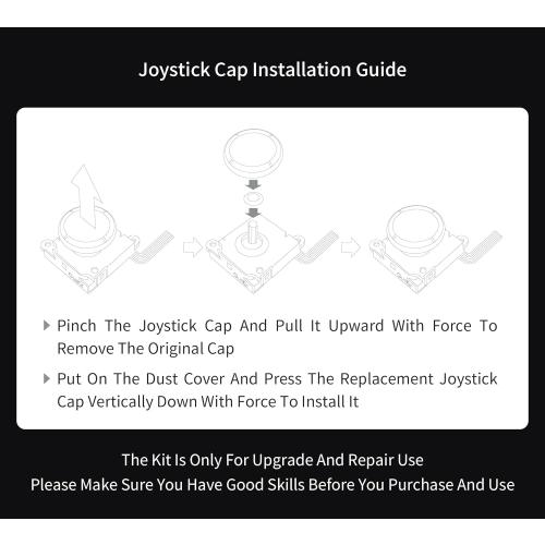 GuliKit Switch JoyCon Joystick Replacement, TMR Joystick, Updated Anti-Drift TMR Electromagnetic Joystick For Switch LCD/OLED Joy Con & Switch Lite with Repair Kit Accessories (2 Pack)