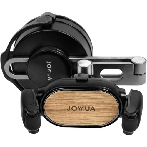 Jowua 6D Tesla Compatible Invisible Foldaway Car Mount (Universal Roller Mount) Compatible for Tesla Tesla Model 3/ Y, Model S/X Plaid (6D Suction Cup)