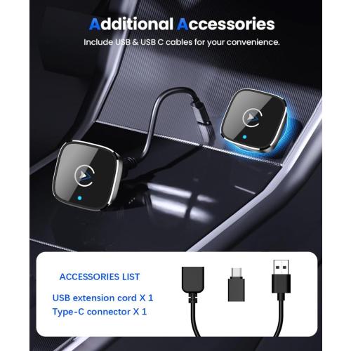 Wireless CarPlay Adapter for iPhone,Mini USB Design,2026 Upgrade with Built-in Wired for Apple CarPlay Plug and Play Fast Stable Connection Car Play for iPhone & Android