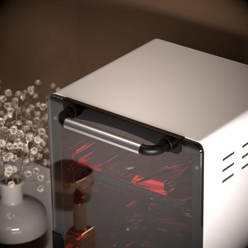 Sterilizer for Nail Tools, 12L Multifunctional High Temperature Cleaning Dry Box Stainless Steel with Temp Control, Timer, 2 Stainless Trays, Tweezer Sterilizer, Nail Salon Equipment, 110V 1000W