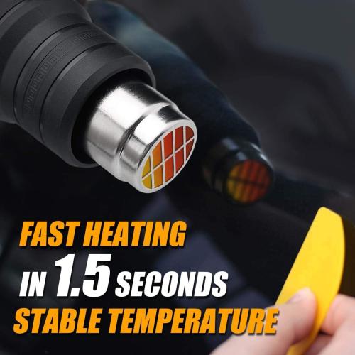 Heat Gun Kit 2000W with Dual-Temperature 5 Nozzles,Hot Air Gun 122ᵒF-1022ᵒF Heating in Seconds for DIY Shrink PVC Tubing/Wrapping/Crafts,Stripping Paint (2000W 2 Gears Temp Setting)