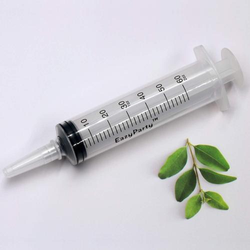 Multipurpose Measuring Syringes with 5 Extra Caps, 50 Pack Reusable 2oz Syringe, and Cleaning Brush - Great for Various Applications