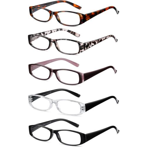 Reading Glasses Blue Light Blocking, 6-Pack Reading Glasses for Women with Comfort Spring Hinges, Anti UV/Glare Readers 1.50