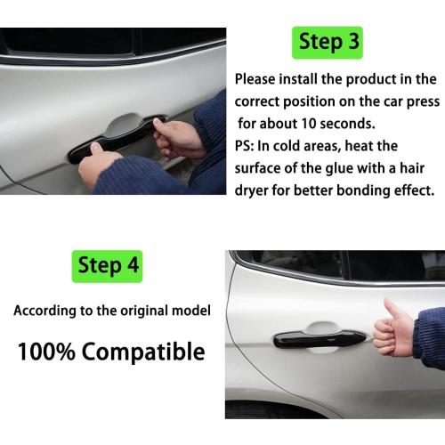 Exterior Door Handle Cover for Hyundai Elantra Sedan Avante 2011-2014 Carbon Fiber Exterior Door Handle Cover Trim Car Exterior Accessories