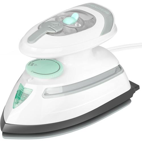 BEAUTURAL Mini Travel Steam Iron for Clothes with Dual Voltage, Temperature Control, Non-Stick Soleplate and Cord Storage, Ideal for Sewing, Quilting and Handcraft