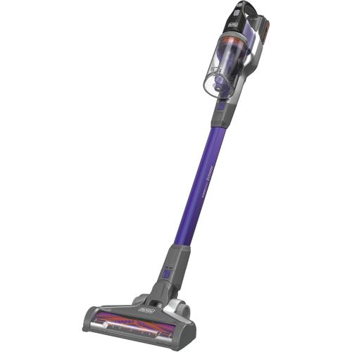 Purple BLACK DECKER Pet Hair Vacuum, Cordless Vacuum Cleaner Pet Hair, Up to 55 Minutes of Runtime, Interchangeable Floorhead, Maximum Suction, Multi-Surface, Light Weight, Powerseries Extreme (BSV2020P)