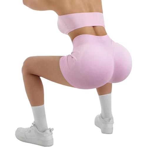 XL SUUKSESS Women Hidden Scrunch Butt Lifting Workout Biker Shorts with Pockets 4 Seamless High Waisted Gym Shorts