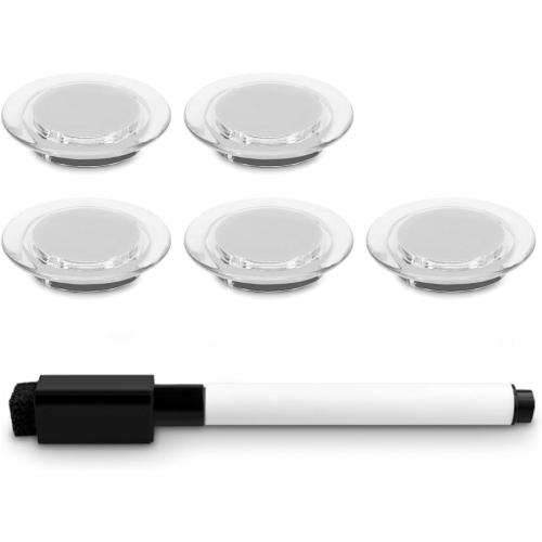 Navaris Magnetic Dry Erase Board - 16 x 24 inches Decorative White Board for Wall with Design, Includes 5 Magnets and Marker - Industrial