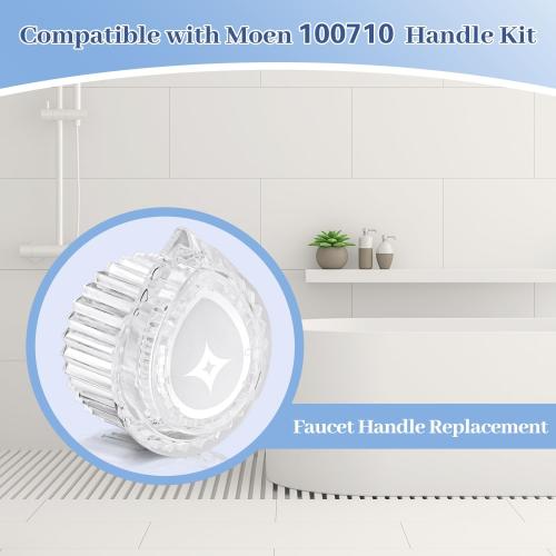 Shower Knob for Moen 100710 Posi-Temp One-Handle Tub and Shower Replacement Knob Kit, Chrome