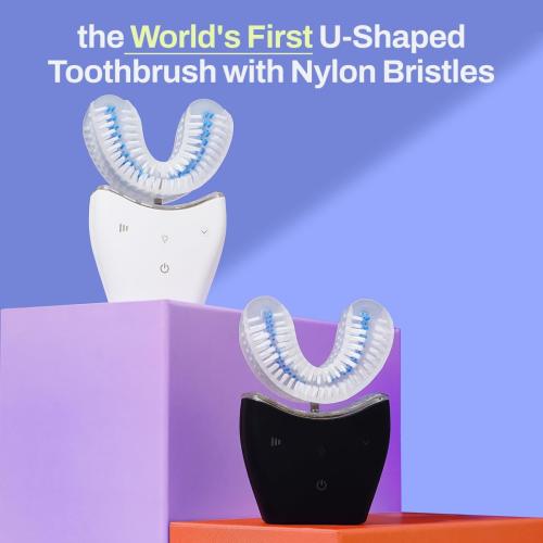 autobrush Sonic Pro Electric Toothbrush – Only ADA Accepted U-Shaped Brush, Clinically Proven Up to 5.1X Better Cleaning, 30-Second Full Mouth 360 Clean, Rechargeable, Waterproof, White, Men's Regular