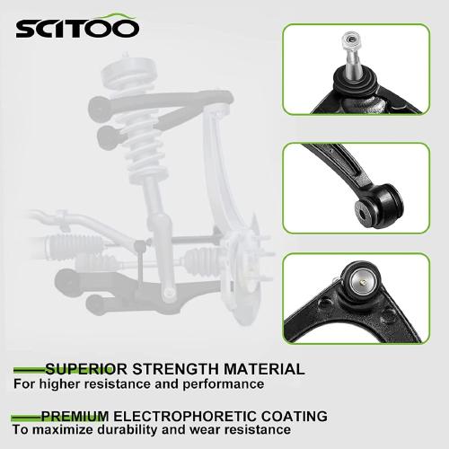 SCITOO 14pcs RWD Suspension Kit For 1996-2003 For Chevy S10 1996-2005 Blazer w/Suspension Parts Upper Control Arm Lower Ball Joint Sway Bar Center Link Outer Inner Tie Rod End Adjusting Sleeve