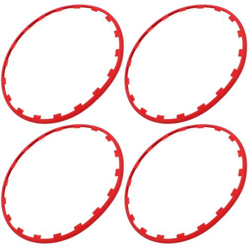 4PCS Wheel Rim Ring Red Wheel Trim Protector Ring Replacement for Tesla 2017 to 2023, Used for 18inch Wheels, Effective , Easy to Install