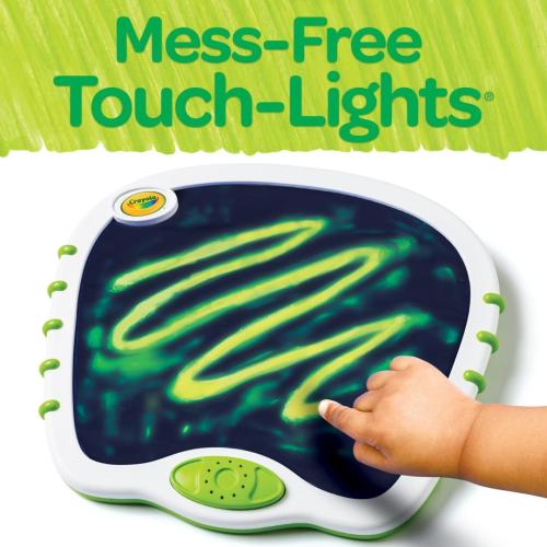 Crayola Toddler Touch Lights, Musical Sensory Toys for Toddlers, Holiday, Light Up Drawing Pad, Mess Free Painting, Travel Activity, 2