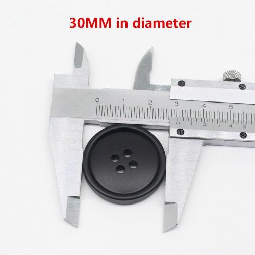 YaHoGa 40PCS 30mm Black Buttons Large Resin Buttons for DIY Sewing Tailor Crafts Coats Clothes (30MM)