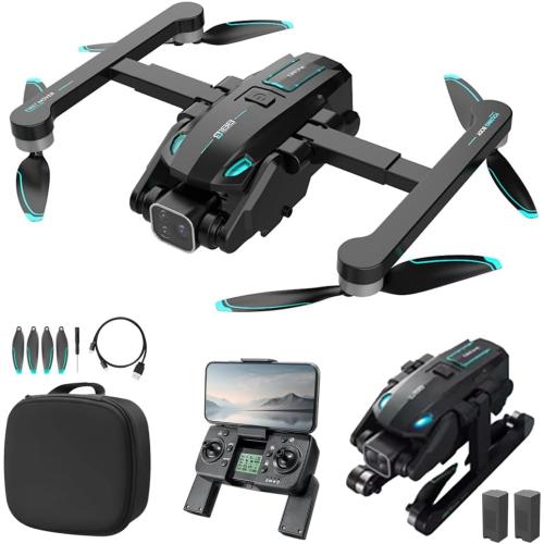 Dodoore S188 GPS Drone with 8K Camera for Adults, FPV RC Quadcopter with Brushless Motor, 5G WiFi Transmission, Obstacle Avoidance, Optical Flow, Auto Return, Follow Me, Storage Bag, 2 Battery, Black